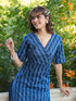 Indigo Pure Cotton Geometric Straight Kurta